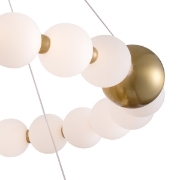 Imagine Lumină suspendată din aluminiu-metal-acril LED 40W 2730Lm 3000K Ø720X1275mm bronz-alb Arte Illumina Trea