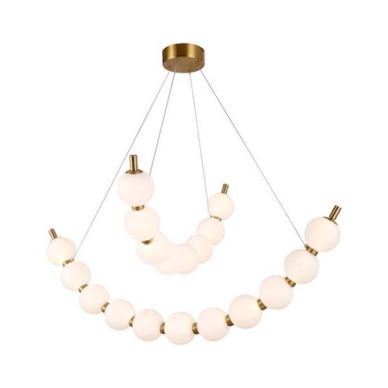 Imagine Lumină suspendată din aluminiu-metal-acrilic LED 19W 1170Lm 3000K 800X400X1420mm bronz-alb Arte Illumina Trea