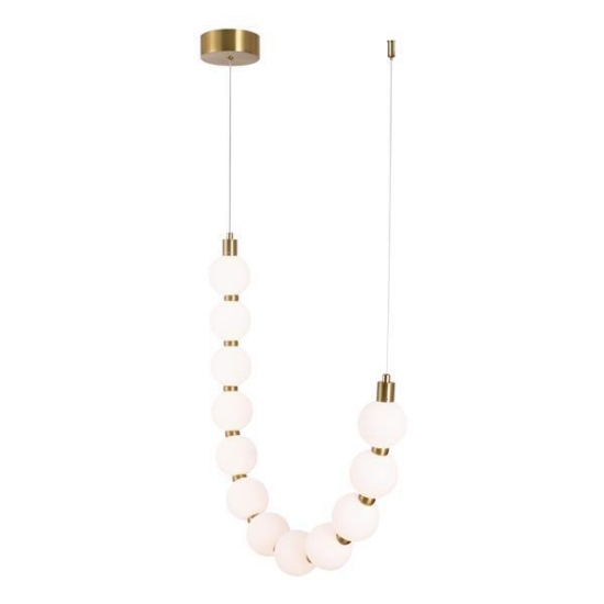 Imagine Lumină suspendată din aluminiu-metal-acril LED 12W 858Lm 3000K 430X110X1890mm bronz-alb Arte Illumina Trea
