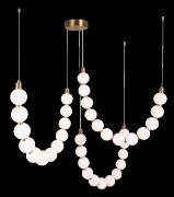 Imagine Lumină suspendată din aluminiu-metal-acril LED 35W 2730Lm 3000K 900X900X1890mm bronz-alb Arte Illumina Trea