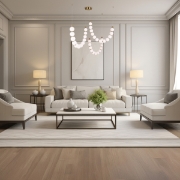Imagine Lumină suspendată din aluminiu-metal-acril LED 35W 2730Lm 3000K 900X900X1890mm bronz-alb Arte Illumina Trea