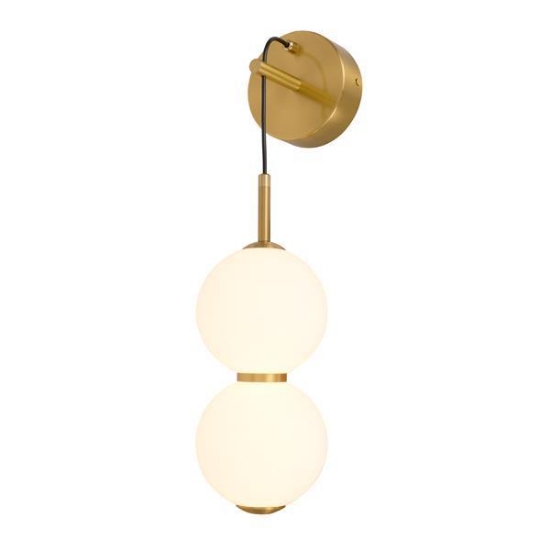 Imagine Aplica de perete din aluminiu-metal-acril LED 9W 702Lm 3000K 160X120X430mm bronz-alb Arte Illumina Trea