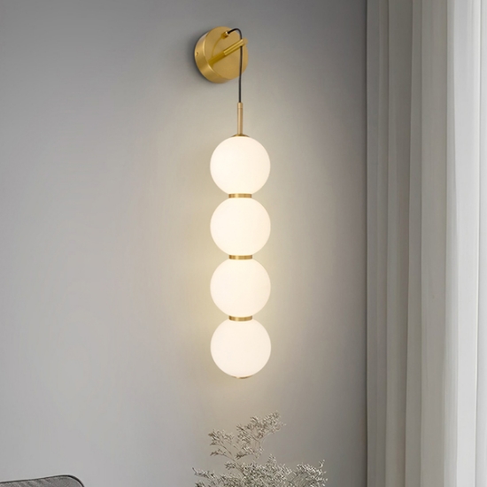Imagine Aplica de perete din aluminiu-metal-acril LED 19W 1482Lm 3000K 160X120X650mm bronz-alb Arte Illumina Trea