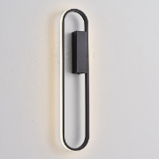 Imagine Aplica de perete din aluminiu LED 11W 1430Lm 3000K 100X500mm neagră Arte Illumina Elix