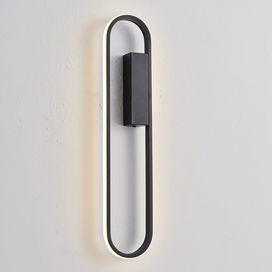 Imagine Aplica de perete din aluminiu LED 11W 1430Lm 3000K 100X500mm neagră Arte Illumina Elix