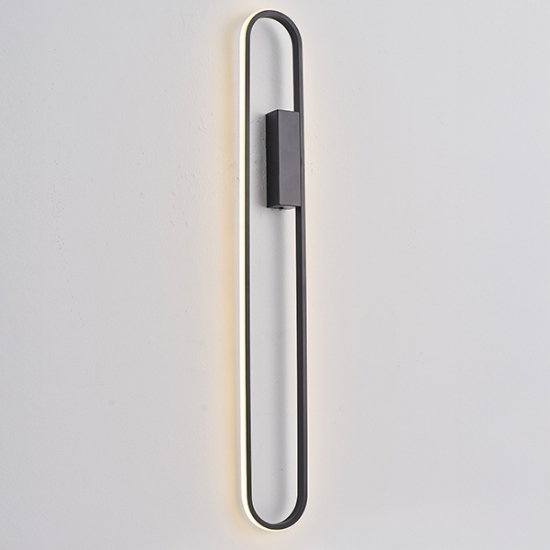 Imagine Aplica de perete din aluminiu LED 18W 2340Lm 3000K 100X800mm neagră Arte Illumina Elix