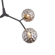 Imagine Lumină suspendată metal-sticlă 3 lumini 3xG9 Max 3x7W 560x350x900mm negru-gri Arte Illumina Atom