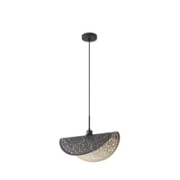 Imagine Lumină suspendată metalică single light 1XE27 max 15W 450X250X1680mm negru-aurie Arte Illumina Galilea