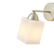 Imagine Aplica de perete metal-sticlă cu un singur bec 1×E27 max 15W 180X100X210mm aurie sampanie Madisson