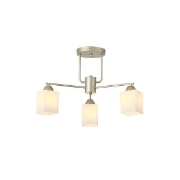 Imagine Lustră metal-sticlă 3 lumini 3xE27 Max 15W 590x380mm aurie sampanie Arte Illumina Madisson