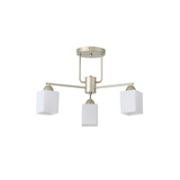 Imagine Lustră metal-sticlă 3 lumini 3xE27 Max 15W 590x380mm aurie sampanie Arte Illumina Madisson