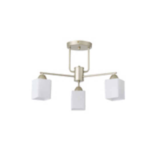 Imagine Lustră metal-sticlă 3 lumini 3xE27 Max 15W 590x380mm aurie sampanie Arte Illumina Madisson