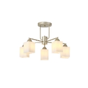 Imagine Lumină suspendată metal-sticlă 5 lumini 5xE27 Max 15W 590x380mm aurie sampanie Arte Illumina Madisson