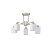 Imagine Lumină suspendată metal-sticlă 5 lumini 5xE27 Max 15W 590x380mm aurie sampanie Arte Illumina Madisson
