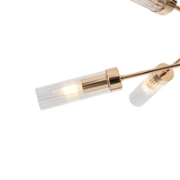 Imagine Lustră metal-sticlă 6 lumini 6XE14 max 8W 830X330mm aurie roz Arte Illumina VINY