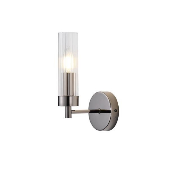 Imagine Aplica metal-sticlă cu un singur corp de iluminat 1XE14 Max 8W 155X100X245mm negru crom ARTE ILLUMINA VINY
