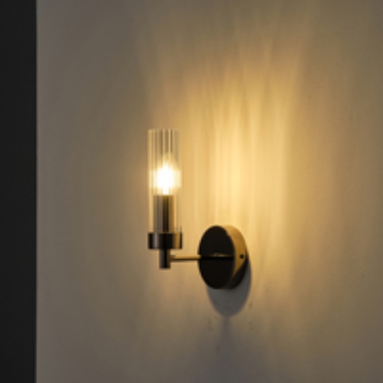 Imagine Aplica metal-sticlă cu un singur corp de iluminat 1XE14 Max 8W 155X100X245mm negru crom ARTE ILLUMINA VINY