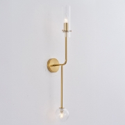 Imagine Aplica metal-sticlă 1XE14 max 8W & 1XG9 max 7W 100X165X800mm aurie-transparentă Arte Illumina Stagona