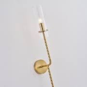 Imagine Aplica metal-sticlă 1XE14 max 8W & 1XG9 max 7W 100X165X800mm aurie-transparentă Arte Illumina Stagona