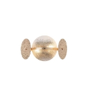 Imagine Aplica metal-sticlă 2 lumini 2XE14 max 8W 160X330X180mm aurie roz Arte Illumina Glow