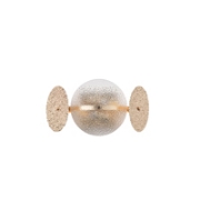 Imagine Aplica metal-sticlă 2 lumini 2XE14 max 8W 160X330X180mm aurie roz Arte Illumina Glow