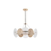 Imagine Lumină suspendată metal-sticlă 6 lumini 6XE14 max 8W 560X670mm aur roz Arte Illumina Glow
