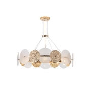 Imagine Lumină suspendată metal-sticlă 8 lumini 8XE14 max 8W 700X690mm aur rose Arte Illumina Glow