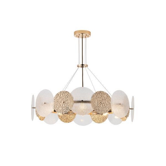 Imagine Lumină suspendată metal-sticlă 8 lumini 8XE14 max 8W 700X690mm aur rose Arte Illumina Glow
