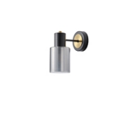 Imagine Aplica de perete metal-sticlă cu un singur bec 1XE14 max 8W 180x100x210mm negru-bronz Arte Illumina Silence