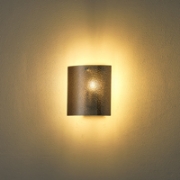 Imagine Aplica de perete metal-sticlă cu un singur bec 1XE14 max 8W 75X170X180mm neagră Arte Illumina Folia
