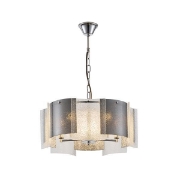 Imagine Lampa suspendată metal-sticlă 5 lumini 5XE14 max 8W 450X680mm argintie Arte Illumina Folia