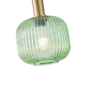 Imagine Lampa suspendată metal-sticlă rotundă 1xE27 Max 15W 200x180x1485mm verde Arte Illumina Topaz