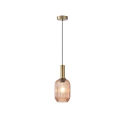 Imagine Lustră metal-sticlă cu un singur corp 1xE27 Max15W 130x165x1485mm Amber Arte Illumina Topaz