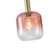 Imagine Lumină suspendată metal-sticlă unică 1xE27 Max 15W 200x210x1530mm Amber Arte Illumina Ombre