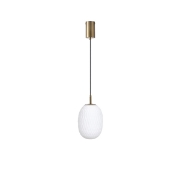 Imagine Lumină suspendată metal-sticlă cu un singur corp 1XE14 Max 8W Ø150X150X1530mm Alb Arte Illumina Candy