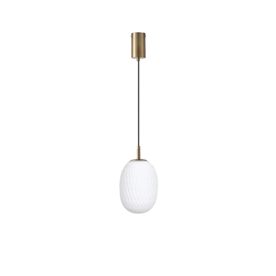 Imagine Lumină suspendată metal-sticlă cu un singur corp 1XE14 Max 8W Ø150X150X1530mm Alb Arte Illumina Candy