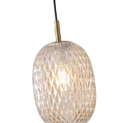 Imagine Lumină suspendată metal-sticlă cu un singur corp 1XE14 Max 8W Ø150X150X1530mm Alb Arte Illumina Candy