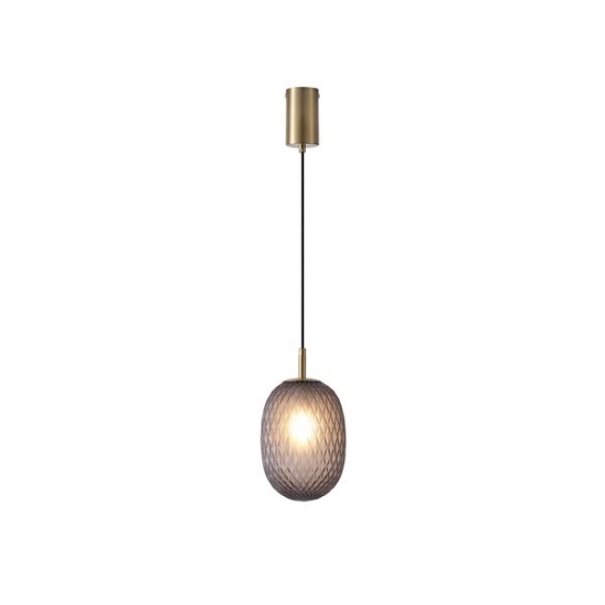 Imagine Lumină suspendată metal-sticlă cu un singur corp 1XE14 Max 8W Ø150X150X1530mm Koniac Arte Illumina Candy