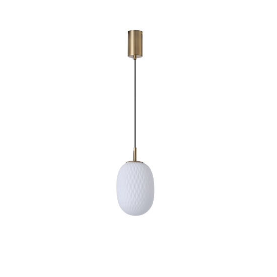 Imagine Lumină suspendată metal-sticlă cu un singur corp 1XE14 Max 8W Ø150X150X1530mm Koniac Arte Illumina Candy