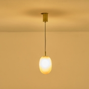 Imagine Lumină suspendată metal-sticlă cu un singur corp 1XE14 Max 8W Ø150X150X1530mm Koniac Arte Illumina Candy
