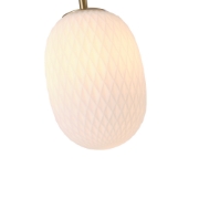 Imagine Lumină suspendată metal-sticlă cu un singur corp 1XE14 Max 8W Ø150X150X1530mm Koniac Arte Illumina Candy