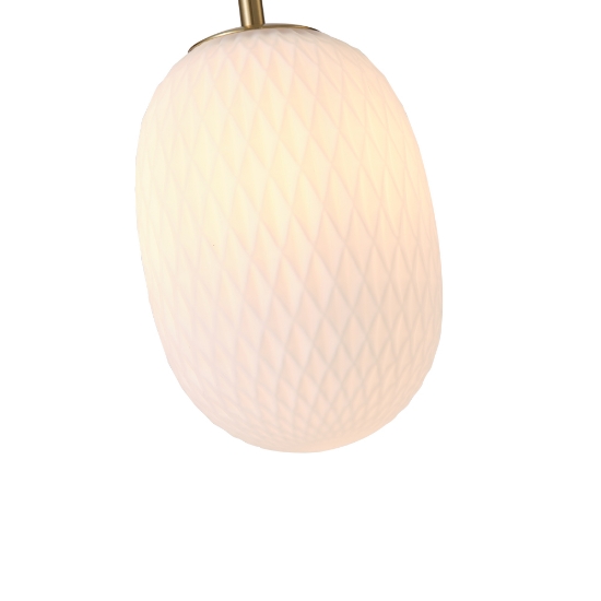 Imagine Lumină suspendată metal-sticlă cu un singur corp 1XE14 Max 8W Ø150X150X1530mm Koniac Arte Illumina Candy