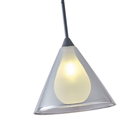 Imagine Lumină suspendată metal-sticlă cu un singur corp 1xG9 Max 7W Ø180X1663mm transparent Arte Illumina Delta