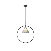 Imagine Lumină suspendată metal-sticlă cu un singur bec 1xG9 Max 7W Ø410X1610mm transparent Arte Illumina Delta