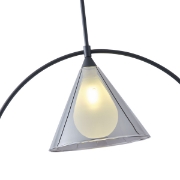 Imagine Lumină suspendată metal-sticlă cu un singur bec 1xG9 Max 7W Ø410X1610mm transparent Arte Illumina Delta