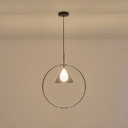 Imagine Lampa suspendată metal-sticlă 2 lumini 2xG9 Max 7W Ø300x1800mm transparent Arte Illumina Delta
