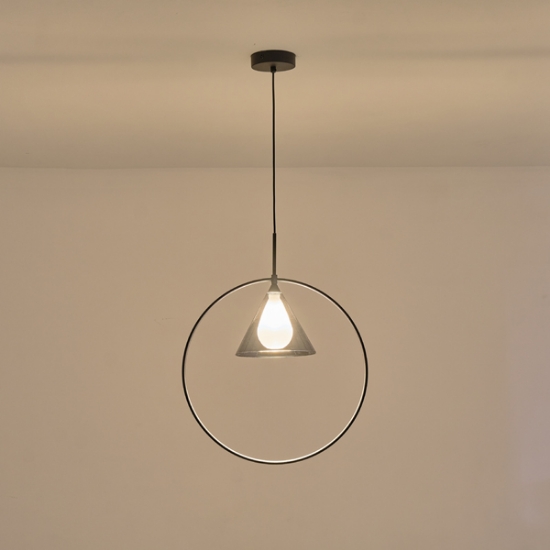 Imagine Lampa suspendată metal-sticlă 2 lumini 2xG9 Max 7W Ø300x1800mm transparent Arte Illumina Delta