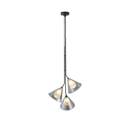 Imagine Lumină suspendată metal-sticlă 3 lumini 3xG9 Max 7W Ø300x1800mm transparent Arte Illumina Delta