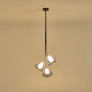 Imagine Lumină suspendată metal-sticlă 3 lumini 3xG9 Max 7W Ø300x1800mm transparent Arte Illumina Delta