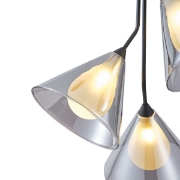 Imagine Lumină suspendată metal-sticlă 3 lumini 3xG9 Max 7W Ø300x1800mm transparent Arte Illumina Delta